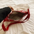 thumbnail image 4 of Bolso de hombro para mujer con lazo de metal bolso de media luna de cuero PU para viajes de vacaciones, 4 of 9
