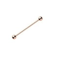 thumbnail image 2 of Industrial Barbell Scaffold Rose Gold IP Surgical Steel Jewelry 14G 1.5" 38mm, 2 of 6