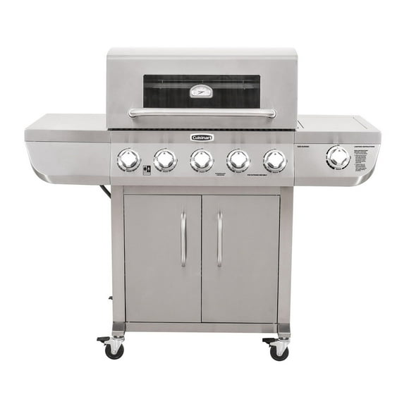 Cuisinart Gril à gaz à cinq brûleurs avec deux vannes de carburant
