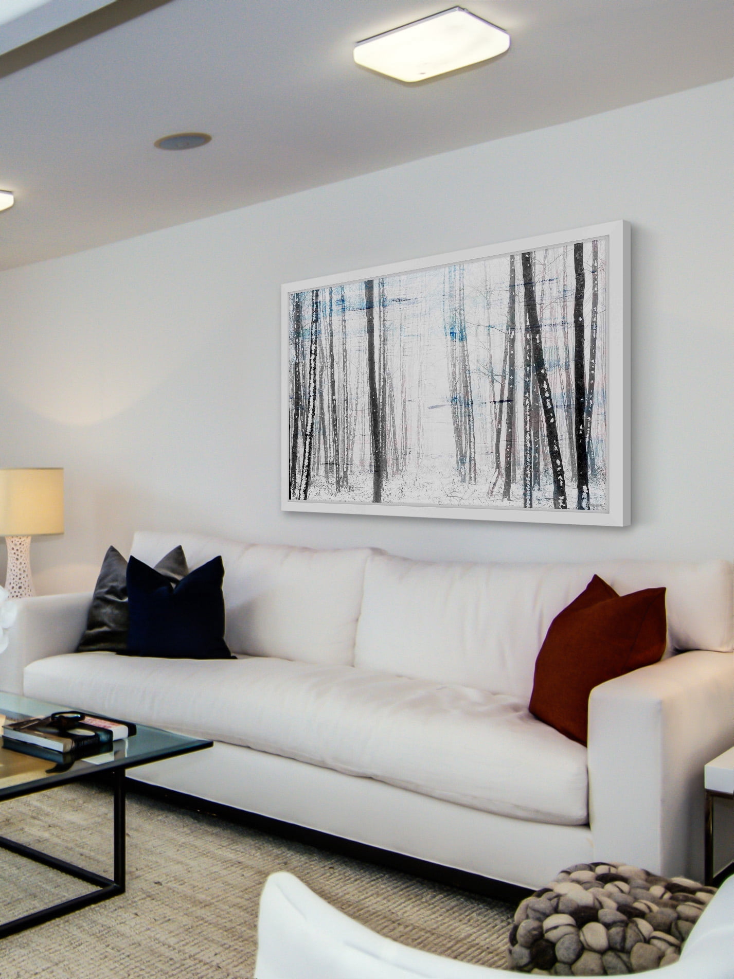 "Thin Trees" Framed Painting Print