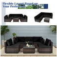 thumbnail image 4 of Gymax 6PCS Rattan Outdoor Sectional Sofa Set Patio Furniture Set w/ Black Cushions, 4 of 10