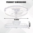 thumbnail image 2 of Acrylic Ring Fan Light with Tree Branch Design – 2-in-1 LED Ceiling Fan & Light, 500mm Slim Profile, 7-Blade Silent Motor, Energy-Efficient, Yellowing-Resistant – Black/White – Ideal for Contemporary, 2 of 7