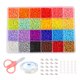 thumbnail image 1 of Kit de cuentas de vidrio para hacer pulseras, surtido de cuentas para adultos y niñas, cuentas para collares y anillos (2846), 1 of 5