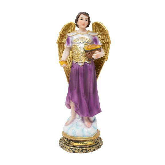 MrcjSales – Archangel Barachiel Statue | 12 inches | Resin Craftsmanship | Ideal for Church, Home Decor, Gifts
