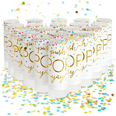 20 Pack Rainbow Confetti Shakers, Party Confetti Bulk Pack for Wedding, Bridal Shower, Graduation