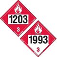 thumbnail image 2 of Labelmaster ZTV0393 Placard Hazmat Bilatéral à 4 Chiffres, 1203 Essence/1993 Inflammable, Vinyle Rigide (Lot de 25), 2 of 3