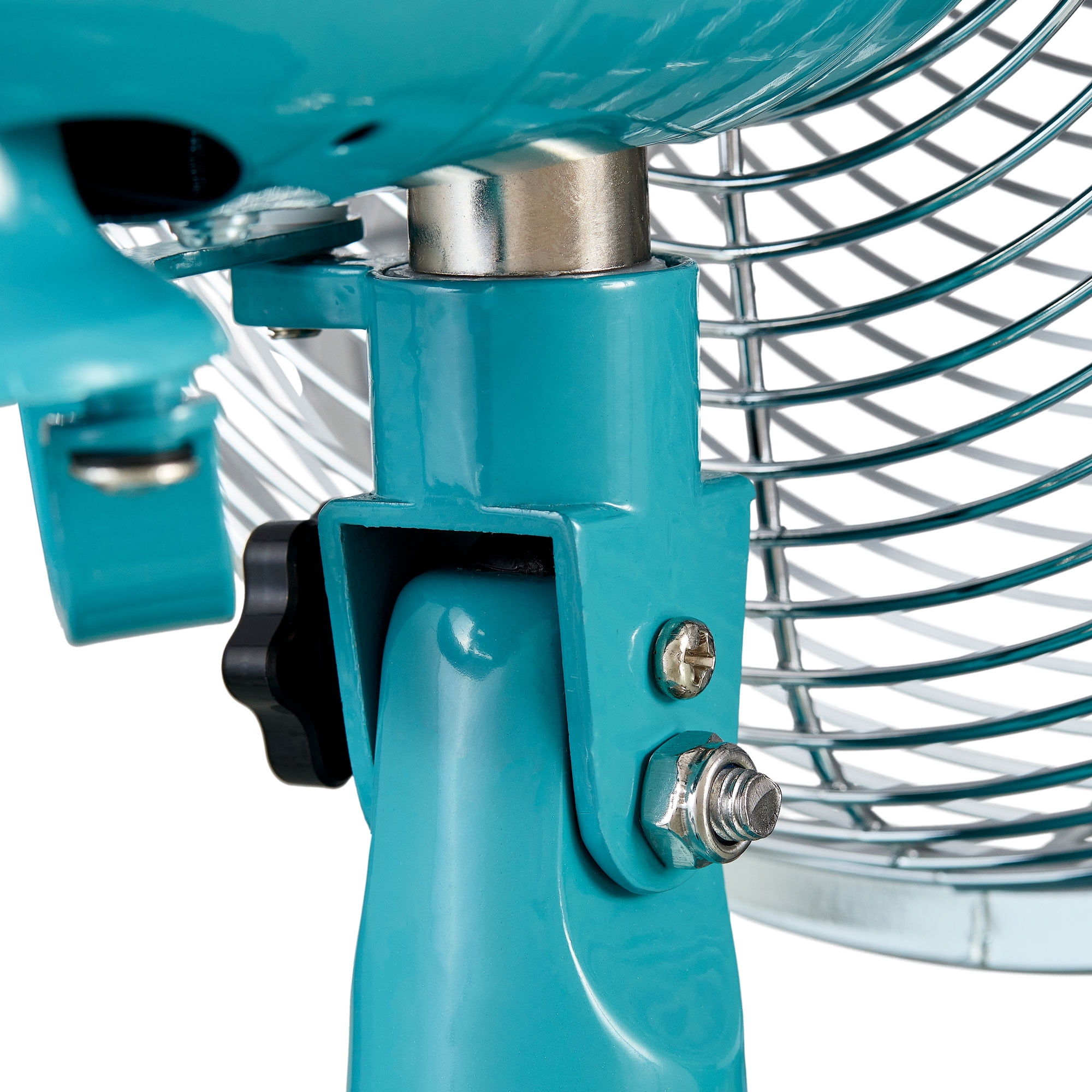Better Homes & Gardens 8" 3-Speed Aqua Haze Retro Metal Tiltable-Head Oscillating New Table Fan