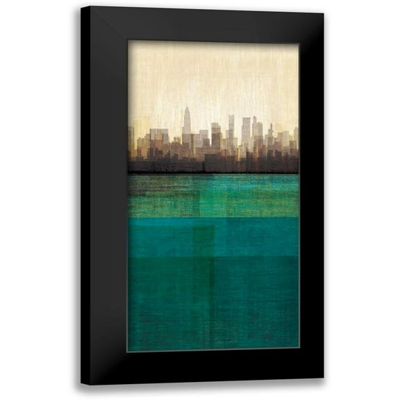 Amori 9x14 Black Modern Framed Museum Art Print Titled - Metropolitan Jewel-Box - Emerald
