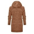 thumbnail image 3 of Herrnalise Fashion Leisure Autumn And Winter Hooded Cardigan Wool Line Button Coat Men Khaki, 3 of 5