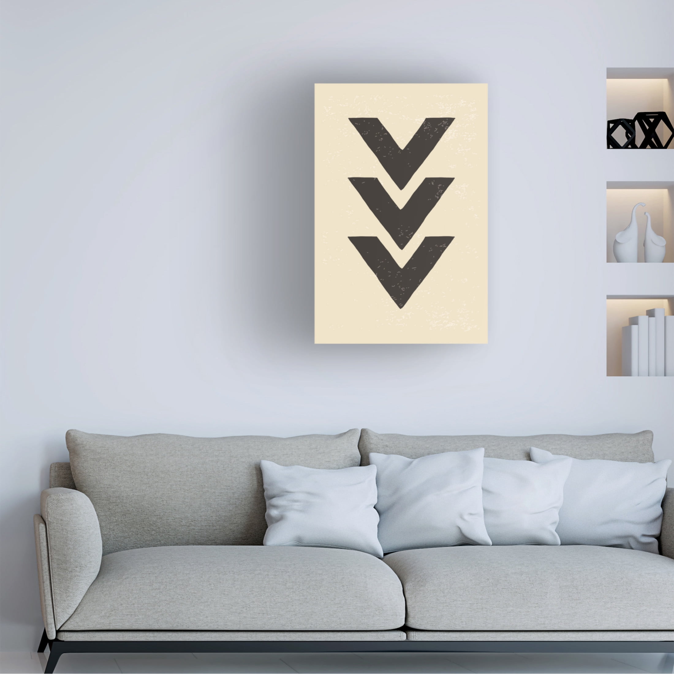 Trademark Fine Art jay stanley  Abstract Triangles 2 Canvas Wall Art