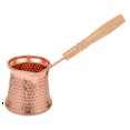 thumbnail image 1 of Turkish Coffee Pot Milk Jug with Wooden Handle Kitchen Coffee Heating Pot Copper Aluminium, 350ml for Home Espresso,1*Coffee Pot, 1 of 9