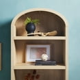 thumbnail image 3 of Walker Edison Modern 5 Shelf Open Arched Bookshelf, Coastal Oak, 3 of 17