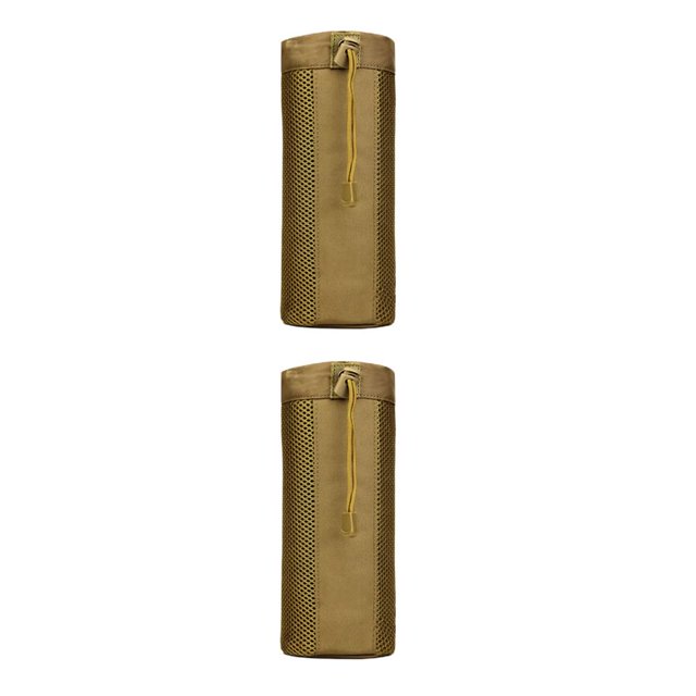 Sonducket Bolsa para botella de agua Bolsa con cordón Suministros Paquete de taza de camuflaje impermeable Accesorios deportivos Camuflaje negro Type1 NO1