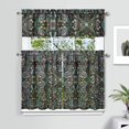 thumbnail image 2 of Pioneer Kitchen Curtains and Valance Set 36 Inch Tier Colorful Flowers Painting 3 Pieces Set Dining Room Small Curtain Drapes Cafe Curtains Valance for Home Decor Rod Pocket, 2 of 6