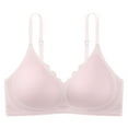 thumbnail image 5 of Sngxgn Women's Wireless Seamless Full-Coverage Convertible T-Shirt Bra(Pink,L), 5 of 5