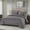 Charcoal, variant on Viscose from Bamboo-Cotton Blend 3pc Duvet Cover Set (Full/Queen, Solid Periwinkle) Soft and Breathable Comforter Cover with Shams