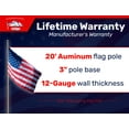 thumbnail image 5 of Titan Telescoping Flag Poles, Light Bronze 20ft- Heavy Duty Aluminum Flag Pole Kit, Kit Includes, Telescoping Flagpole and Hardware, 5 of 7