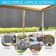 thumbnail image 2 of Jane Stone 9'W x 8'H Outdoor Roller Shades, Cordless Roll up Blinds with Valance, Exterior Shade Cloth Roll for Patio Porch Pergola, Gray, 2 of 7