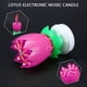 thumbnail image 1 of Decoración Eléctrico Vela de pastel - Velas de loto giratorias electrónicas - Doble capa (rosa), 1 of 5