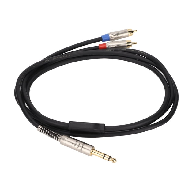 Microphone Cable, Durable 6.35mm TRS To 2 Cable For Home Theater Systems For Hi Fi Stereo Systems