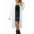 thumbnail image 3 of Long Cardigan Sweaters for Women Trendy Fall Knit Sweater Long Sleeve Jacket Coats Winter Clothing White One size, 3 of 10