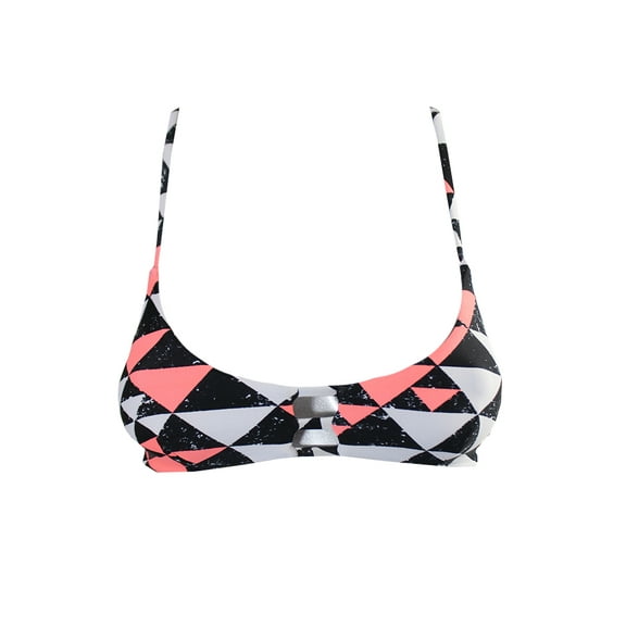 Sole East Coral Multi Strappy Bikini Top S