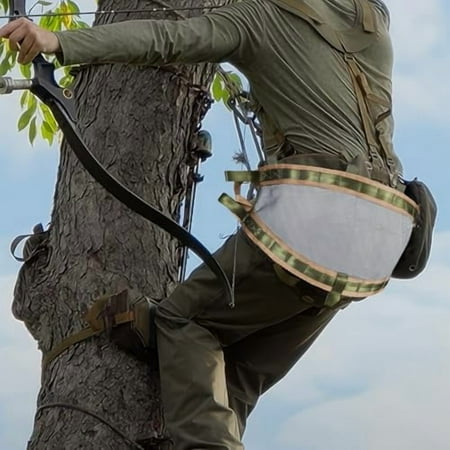 Saddle Hunting Adjustable Tree Climbing Saddle with Carry Bag Ultra-Large Comfortable Seat Lightweight Tree Stands Accessories Essential Saddle Hunting Gear Includes Bridge$$Other