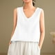 thumbnail image 5 of Vestidos Casuales Para Mujer, Blusas De Mujer De Moda Camiseta informal sin mangas con cuello en V para mujer de moda de verano, 5 of 9