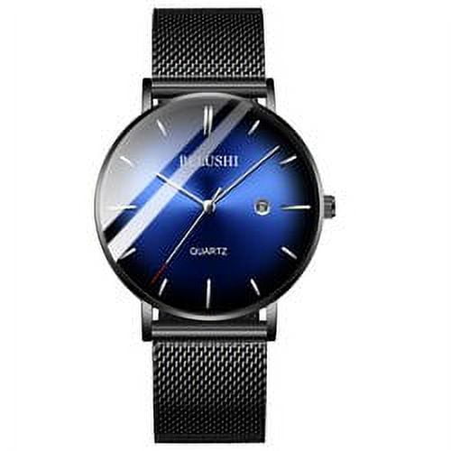 BELUSHI Fashion Men Watches Top Brand Luxury Slim Steel Quartz Watch Men Business Waterproof Analog Wrist Watch Male Clock