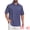 Dark Blue, variant on DARING DIVA Men's Printed Short Sleeve Lightweight Breathable Polo Shirts S Blue