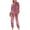 Pink#2, variant on Oalirro Loungewear for Women Solid Color Velvet Fleece Long Sleeve Shirt And Jogger Pants Warm Velvet Pajama Set