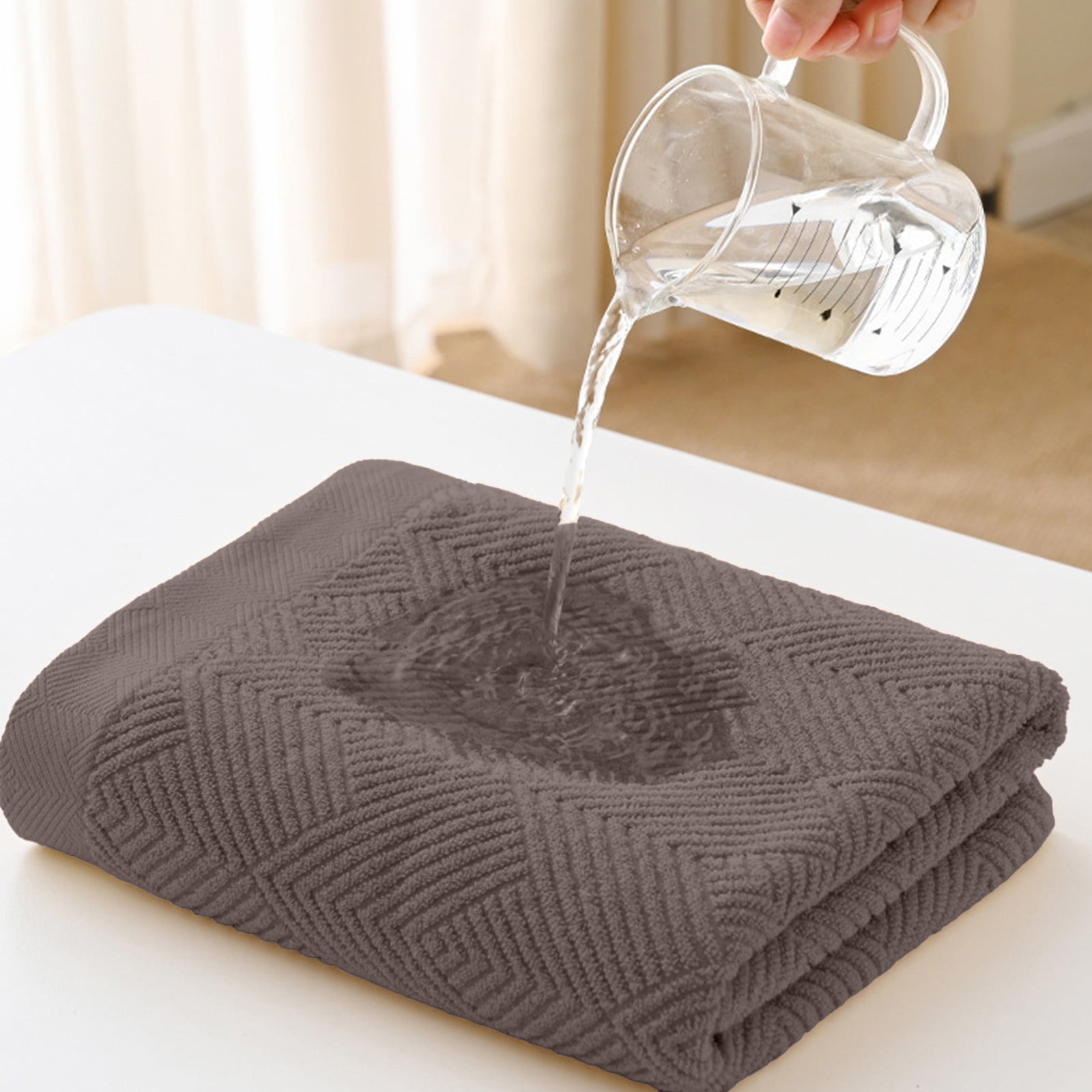 Qocolhg Ultra Soft 3 Pcs Cotton Bath Towel Sets on Clearance, Contains 1 Bath Towels 28x55 inch, 1 Hand Towels 13x27 inch & 1 Wash Coths 13x13 inch, Compact & Lightweight for Bathroom, Coffee