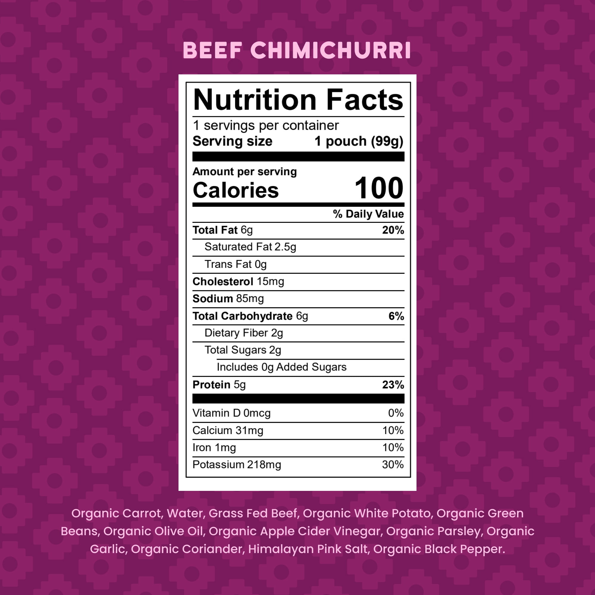 (12 pack) Serenity Kids World Explorer Grass Fed Beef Chimichurri with Organic Vegetables Stage 2 Baby Food Pouch - 3.5oz