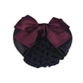 thumbnail image 2 of D-GROEE Big Bowknot Net Barrette Hair Clip Bun Cover Hairnet Hairnet Bow Decor for Woman, 2 of 7