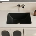 thumbnail image 3 of DV-1U306B DeerValley Ursa Undermount Bathroom Sink 18" X 13" Rectangular Vitreous China with Overflow, 3 of 14