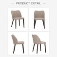 thumbnail image 2 of Sillas de comedor COLAMY tapizadas, juego de 4 patas de tela y madera, 2 of 5