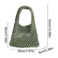 thumbnail image 6 of Woven Tote Bag 13x7.9 Inch Lightweight Cotton Rope Handbag Compact Hollow Woven Purse for Daily Beach Vacation Shopping Casual Use, 6 of 6