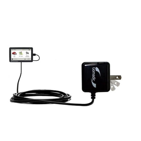 Gomadic Intelligent Compact AC Home Wall Charger suitable for the Rand McNally IntelliRoute TND 530 - High output power with a convenient, foldable pl