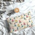 thumbnail image 3 of Salouo Reto Marine Nautical Pattern Pillow Cases,1PC Pillow Covers with Envelope Closure Decorative Pillow Case for Bed Couch,Pillows Not Included-14"x20", 3 of 6