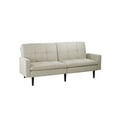 thumbnail image 4 of Sealy Kennedy Pillowtop Sofa Convertible in Off-White with Solid Wood Legs in Espresso, 4 of 20