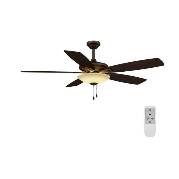 Menage 52 In Integrated Led Oil Rubbed Bronze Ceiling Fan With Wi Fi Remote Control Works With Google And Alexa Walmart Com Walmart Com