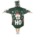 thumbnail image 2 of FORMRS Wearable Blanket Hoodie with Sleeves for Kids Cozy Flannel Sweatshirt, Christmas Dog, 2 of 7