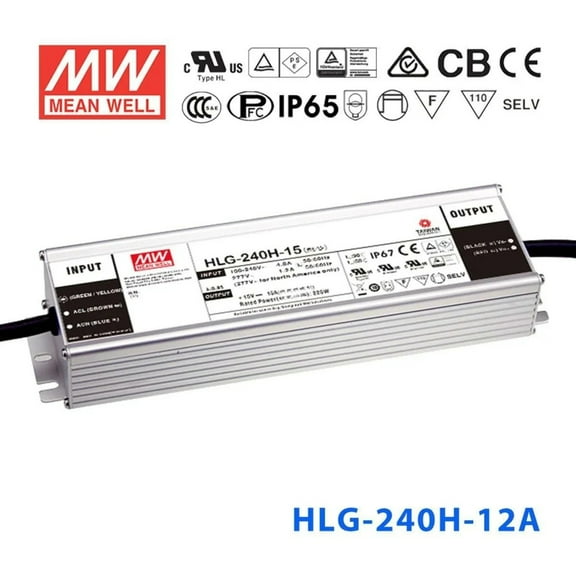 Mean Well HLG-240H-12A Power Supply 192W 12V - Adjustable