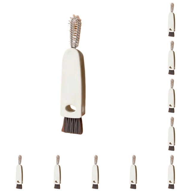 Injueey Cepillo de ranura para botella de leche, removedor de polvo de mango largo multifuncional en forma de zanahoria, herramientas de limpieza tres en Gris 10piezas Injueey CBP496717