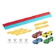 thumbnail image 1 of Pista de carreras flexible para niños con 4 autos de carrera para niños de 3 años o más. Diversión DIY versátil. Rojo y azul, 1 of 9