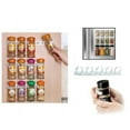 thumbnail image 3 of 4 Pcs Kitchen Spice Jar Rack Wall-Mounted Adhesive Seasoning Bottles Holder Cabinet Door Hooks Spice Bottle Hanging Clip, 3 of 6