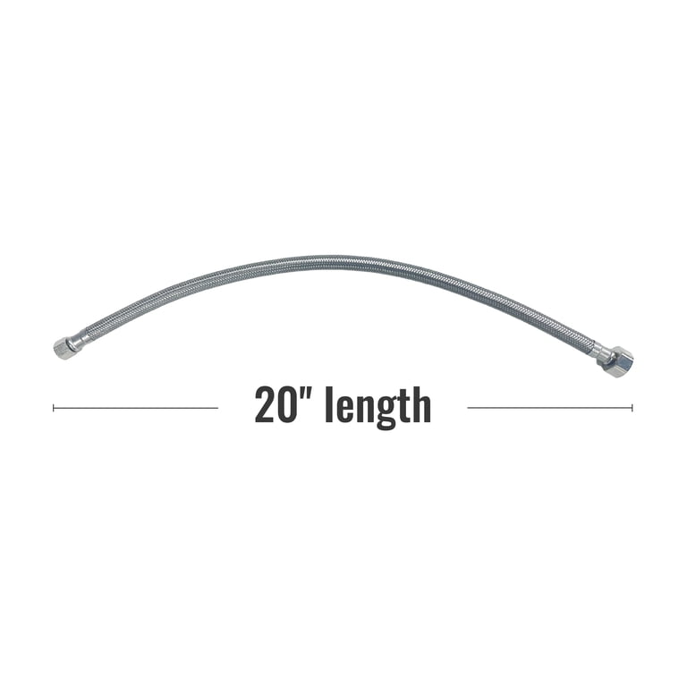 Mainstays 20" Braided Stainless Steel Water Supply Line photo 1
