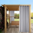 thumbnail image 3 of Cortina opaca impermeable para exteriores, parasol ancho para patio, pivilion Gray_54x84inch, 3 of 9