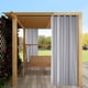thumbnail image 3 of Cortina de patio exterior con aislamiento térmico para pérgola o cenador, color gris, 54x84". Gray_54x84inch, 3 of 9