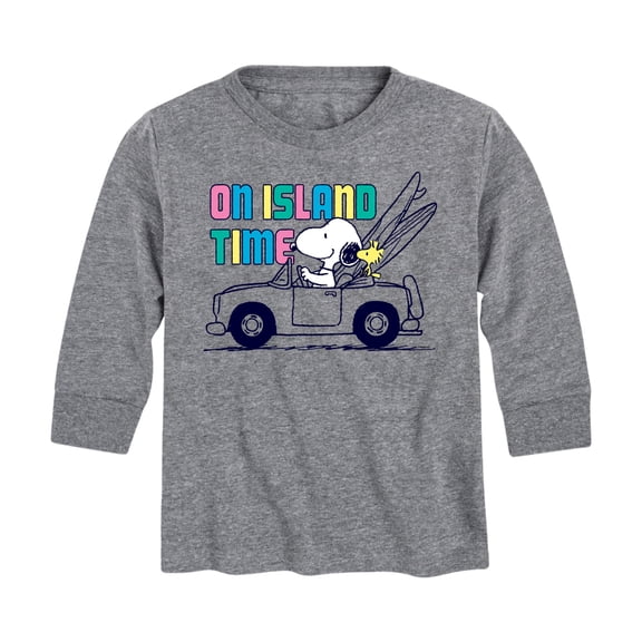 Peanuts - On Island Time - Toddler And Youth Long Sleeve Graphic T-Shirt